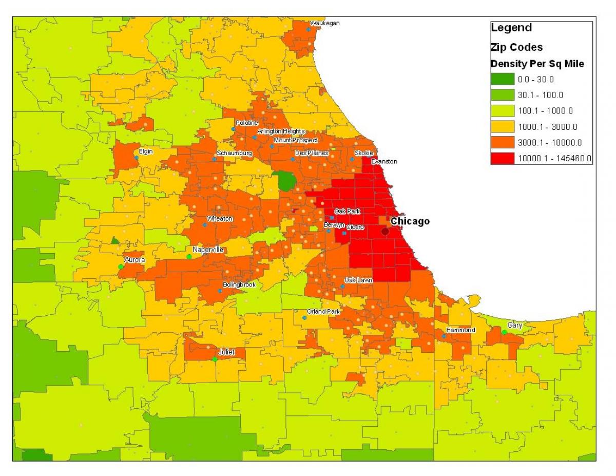 демографска карта Чикаго