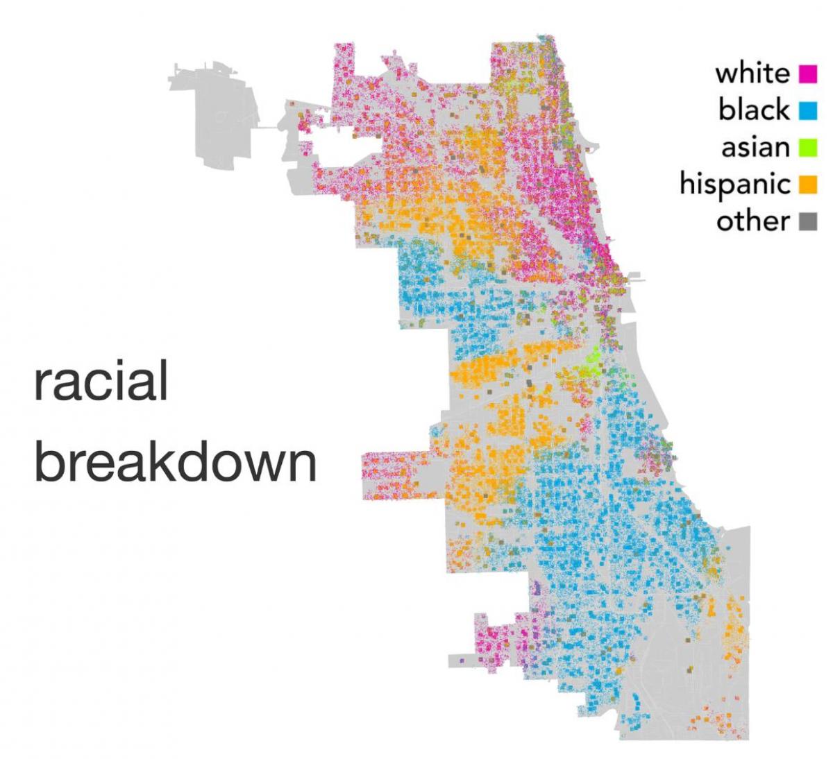 карта Чикаго националност