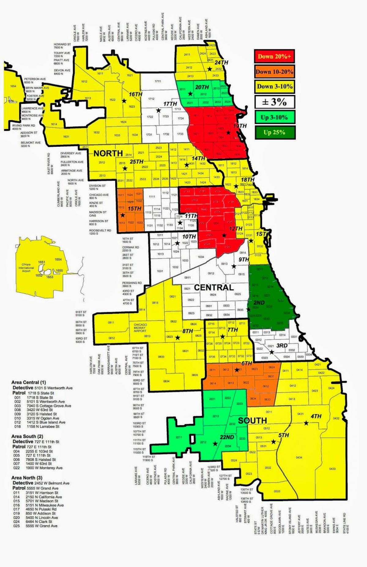 Полицията на Чикаго карта на престъпността