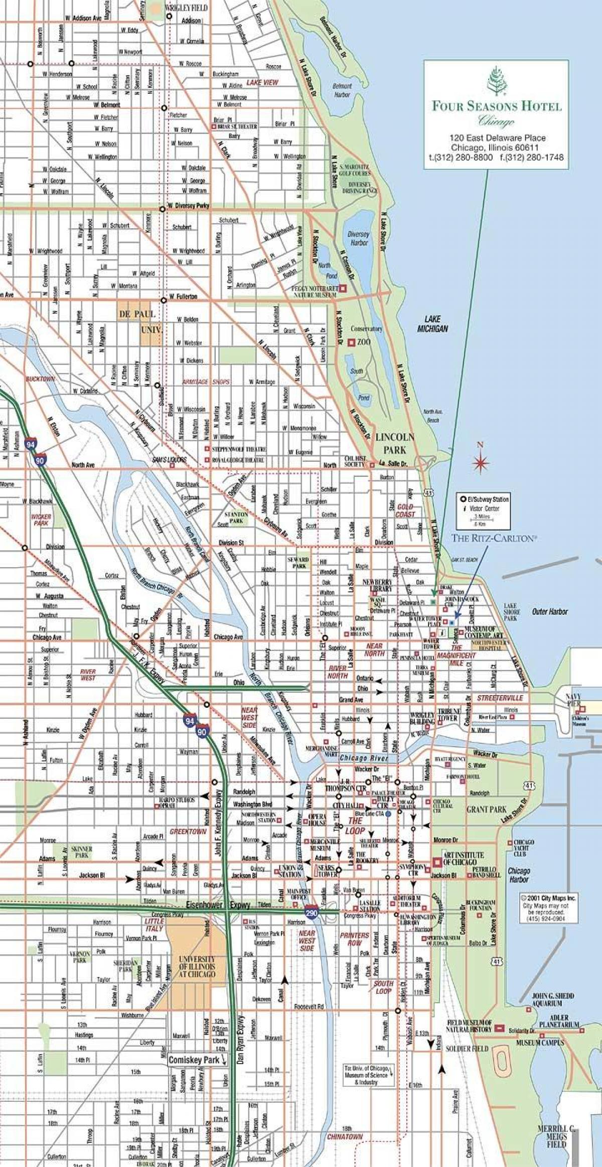 карта на улиците на Чикаго