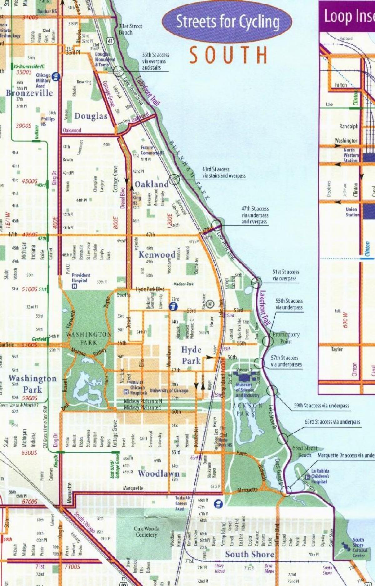 Чикаго велодорожку картата