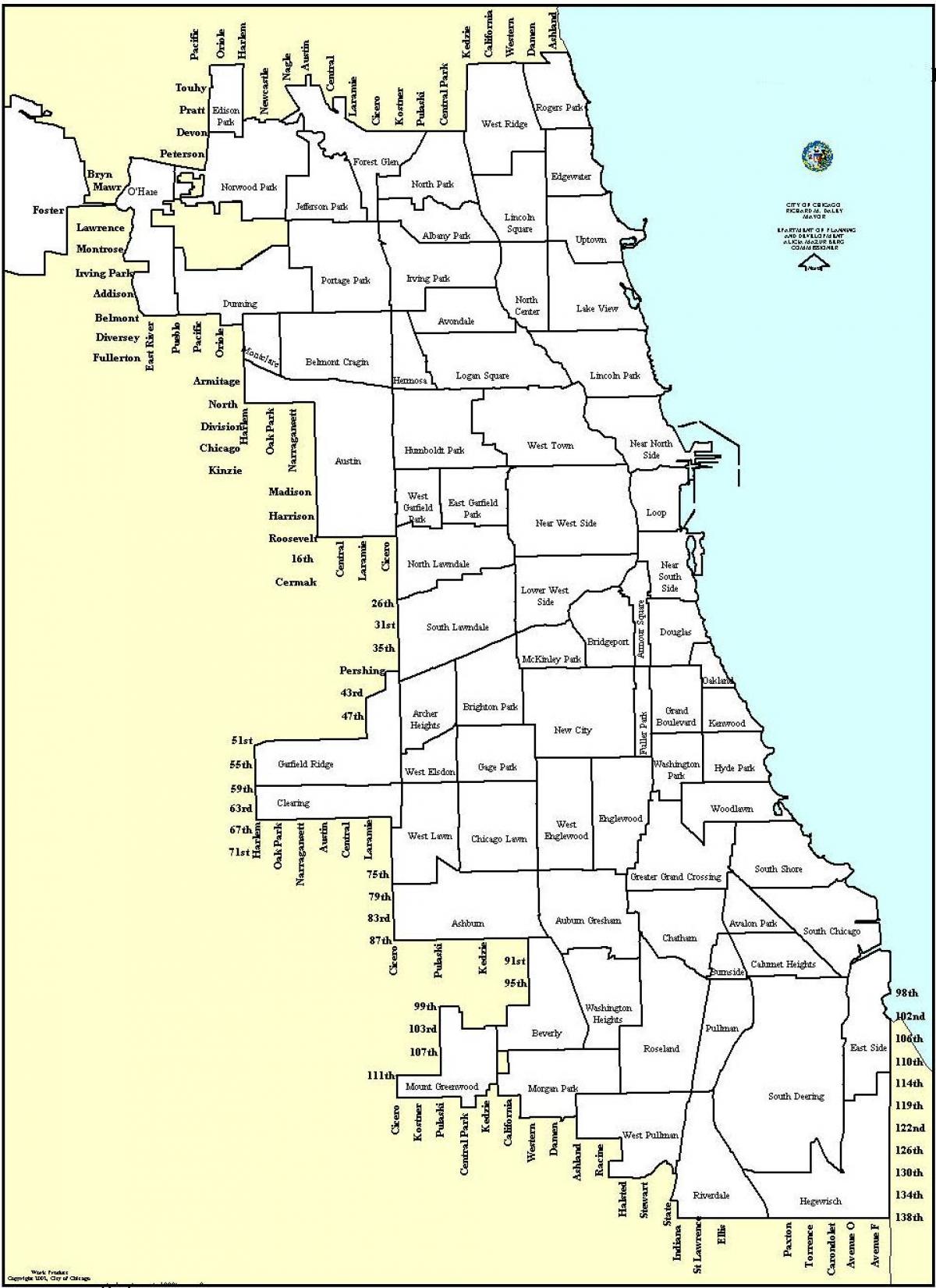 зониране на картата Чикаго