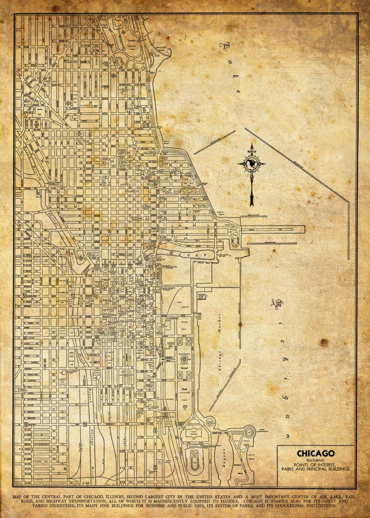 старата карта Чикаго