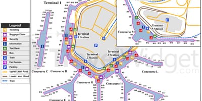 Карта Чикаго О ' Хеър