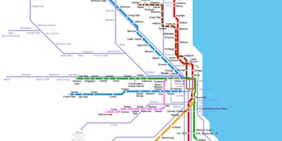 Метростанция Chicago картата
