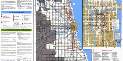 Автобусни маршрути Чикаго картата