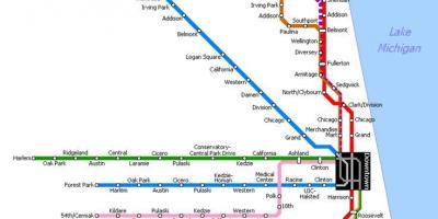 Карта на метрото в Чикаго