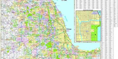 Карта на автомобилни пътища Чикаго