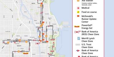 Чикагския маратон картата на състезанието