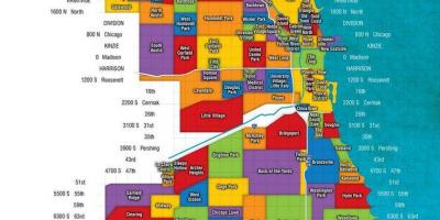 Карта на Чикаго и предградията